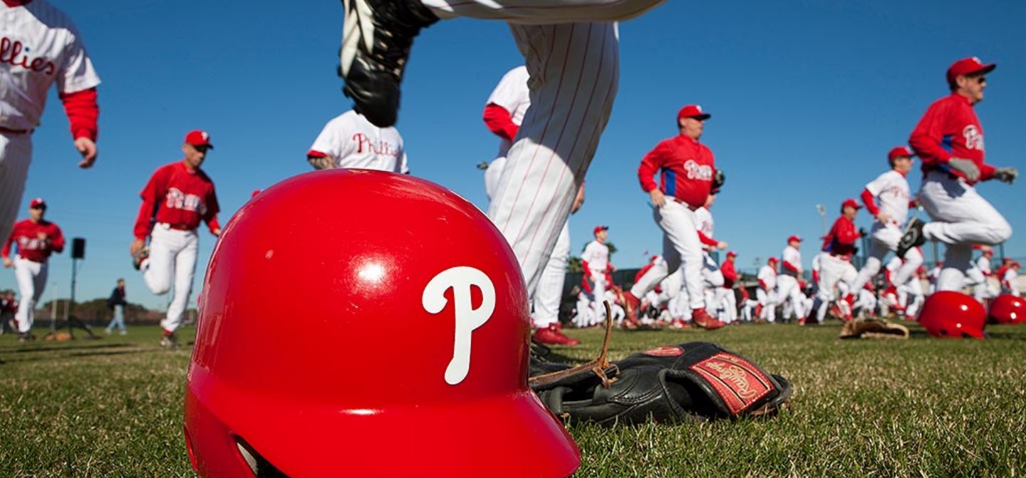 Fantasy baseball players doing morning exercises